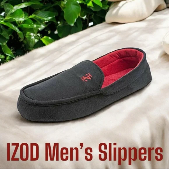 IZOD Men’s Moccasin Slippers size XXL (13) NWT - Picture 1 of 12